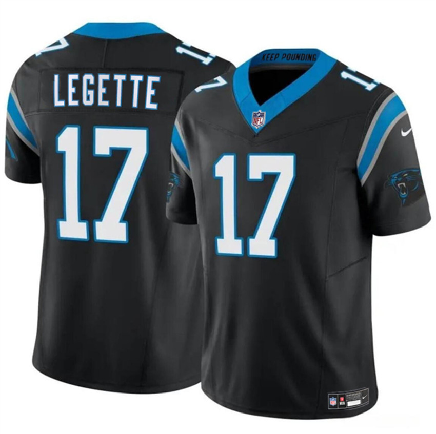 Youth Black Carolina Panthers #17 Xavier Legette 2024 F.U.S.E Vapor Untouchable Limited Stitched Football Jersey
